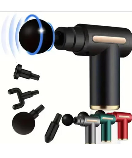 Mini LED Percussion Massage Gun - USB Deep Tissue Therapy for Neck Back & Body Portable Muscle Recovery Tool with 3 Speeds